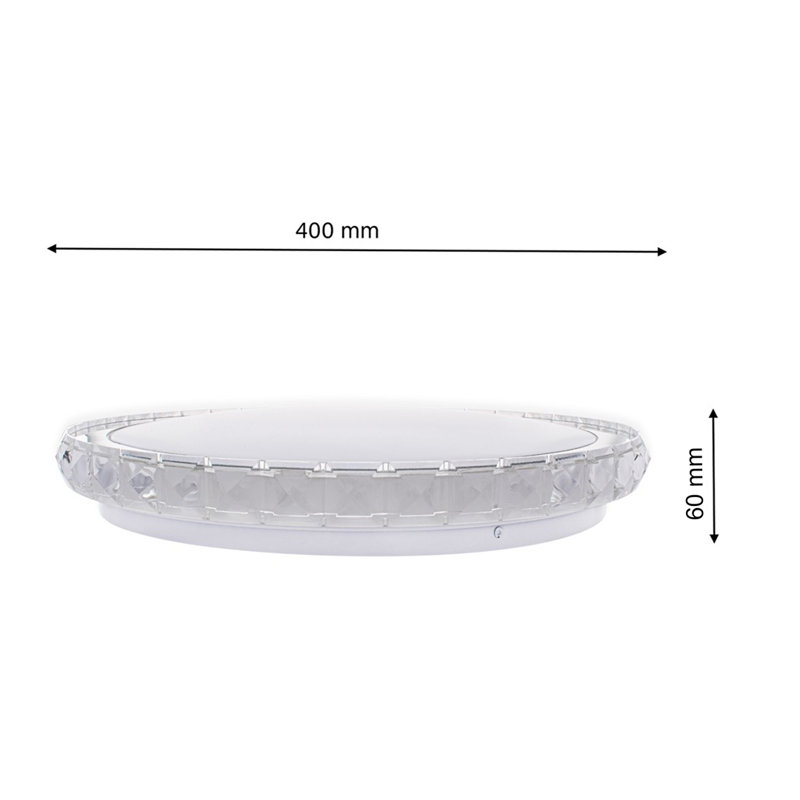 Borbala LED Flush Mount, White/Silver