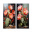 Cactus Ruby Blooms - Cactus, ensemble de 2 reproductions d'art en métal-1916467128