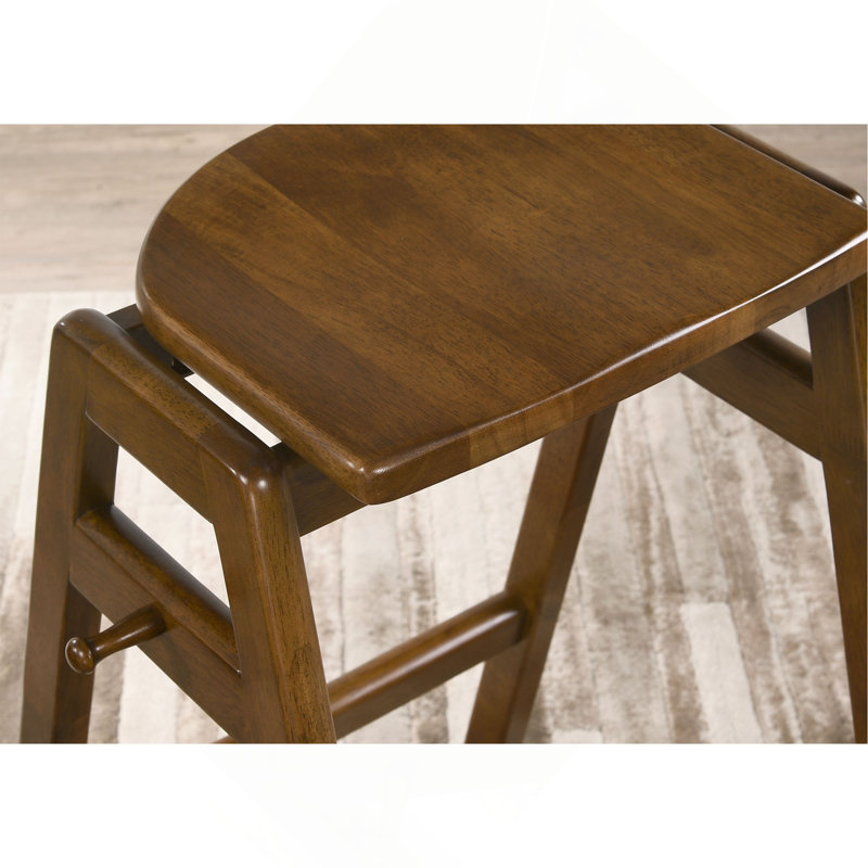Ensemble de 2 tabourets de bar empilables Mid-Century