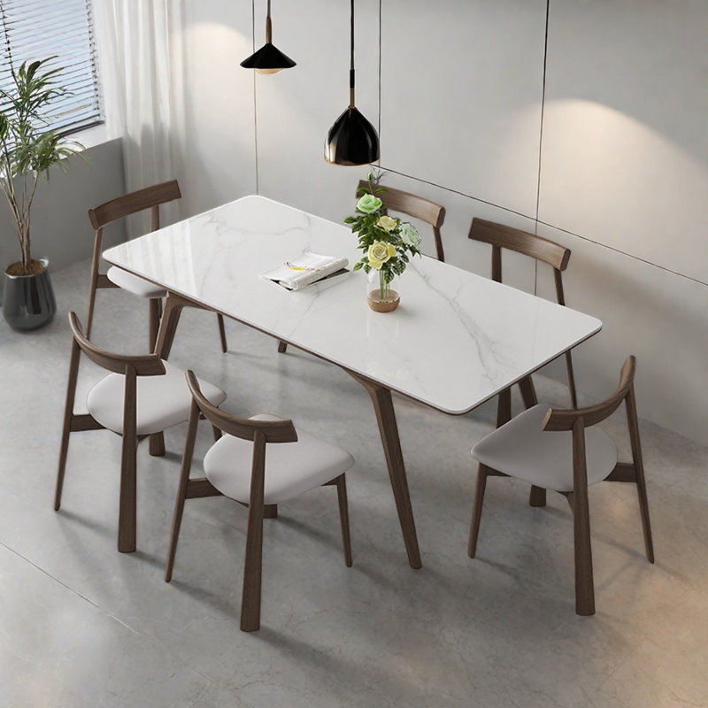 Ensemble de table rectangulaire blanc brillant, H 29,52 po x L 55,11 po x l 31,49 po