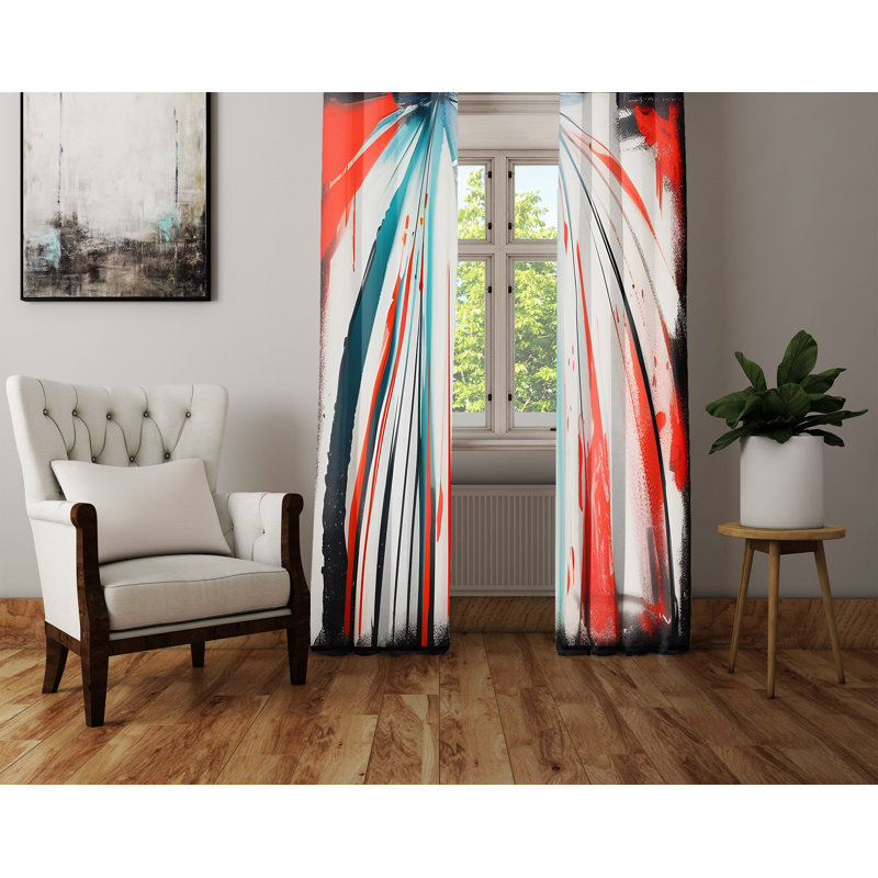 Paire de rideaux semi-transparents Anabranch, L 20 po x L 61 po