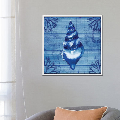 Indigo Conch - Print on Canvas
