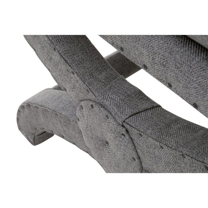 Repose-pieds standard carré de 22,5 po Maalak, Mélange de polyester gris