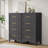 Metal Black 3 Drawer Nightstand-1016352788