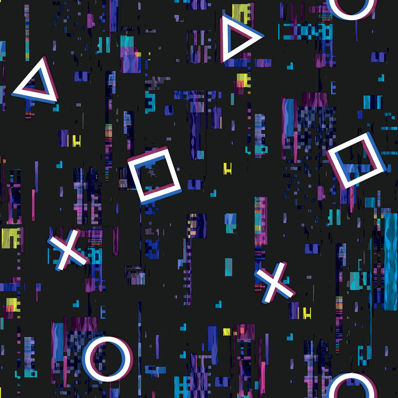 Video Game Glitch Wallpaper Debona Blue