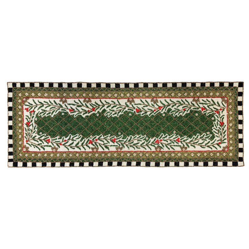 Ison Mosaic Forest Beaded Table Runner