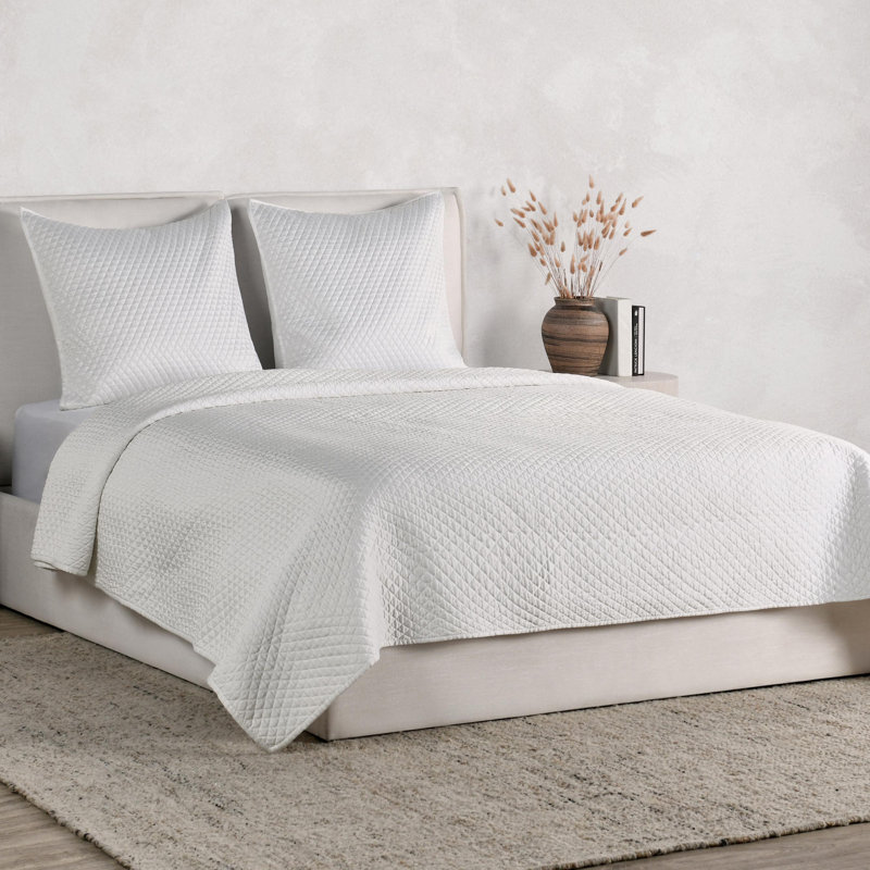 Winthrop Sateen Sham, White, Euro