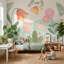 Papier peint lapin abstrait pastel-884034633-884034634