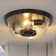 Dcaildz 2 -light Round Shade Outdoor Flush Mount Ceiling Lights with Motion Sensor
