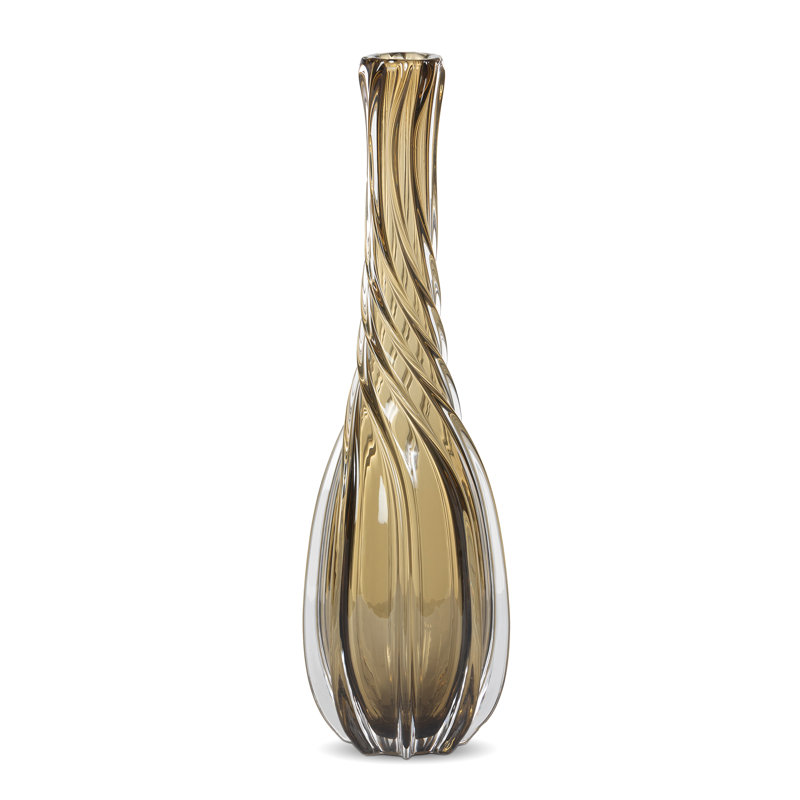 Twirl Glass Vase, Amber, Medium, 10 pieces, 18.9" H x 5.25" W x 5.25" D
