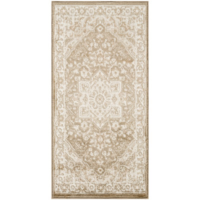 Lafever 2' x 4' Taupe Ivory Vintage Indoor Rug