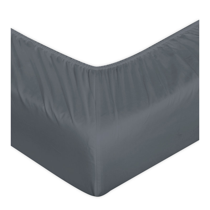 Eemeli Microfiber 30cm Deep Fitted Sheet, Dark Grey, Kingsize (5')