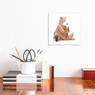 Bear And Heart by Rachel Nieman - Gallery-Wrapped Canvas Giclée on Canvas