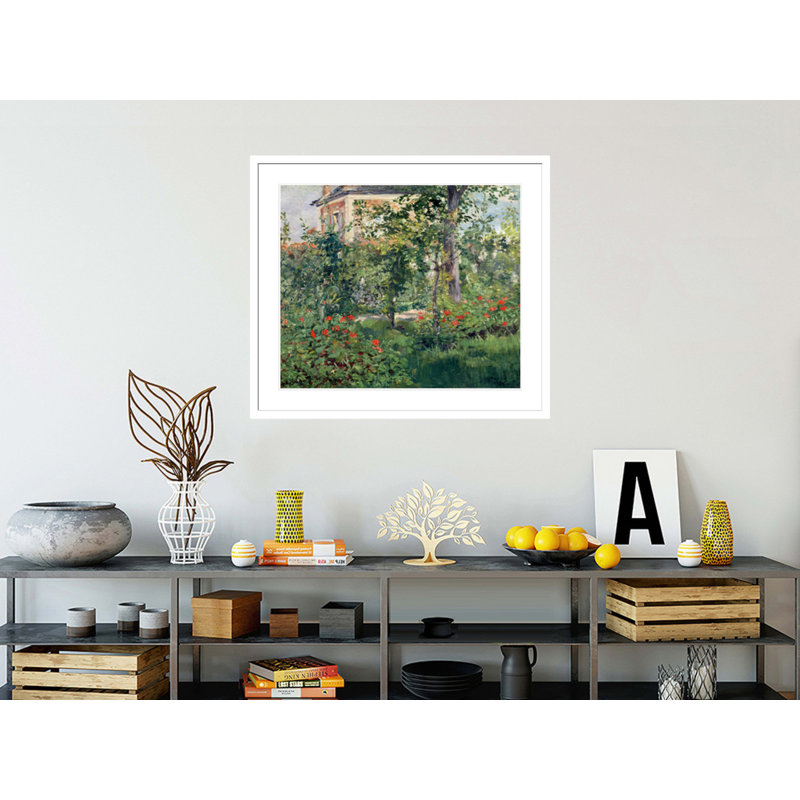 «The Garden at Bellevue» par Edward Manet, impression giclée encadrée, H 33,5 po x l 38,21 po