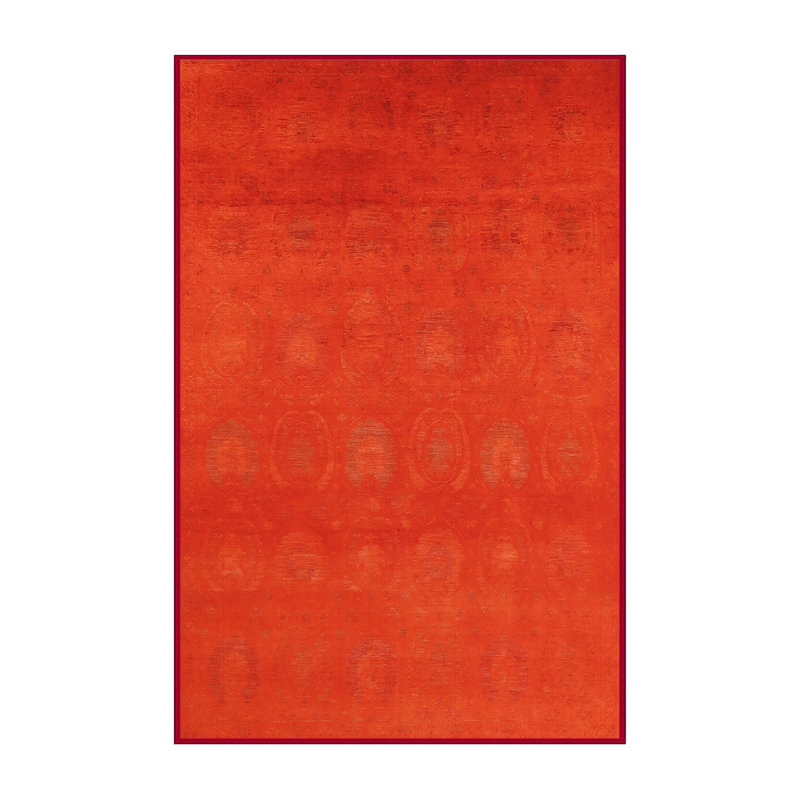Tapis oriental orange Gustine, Rectangle 3 pi x 5 pi