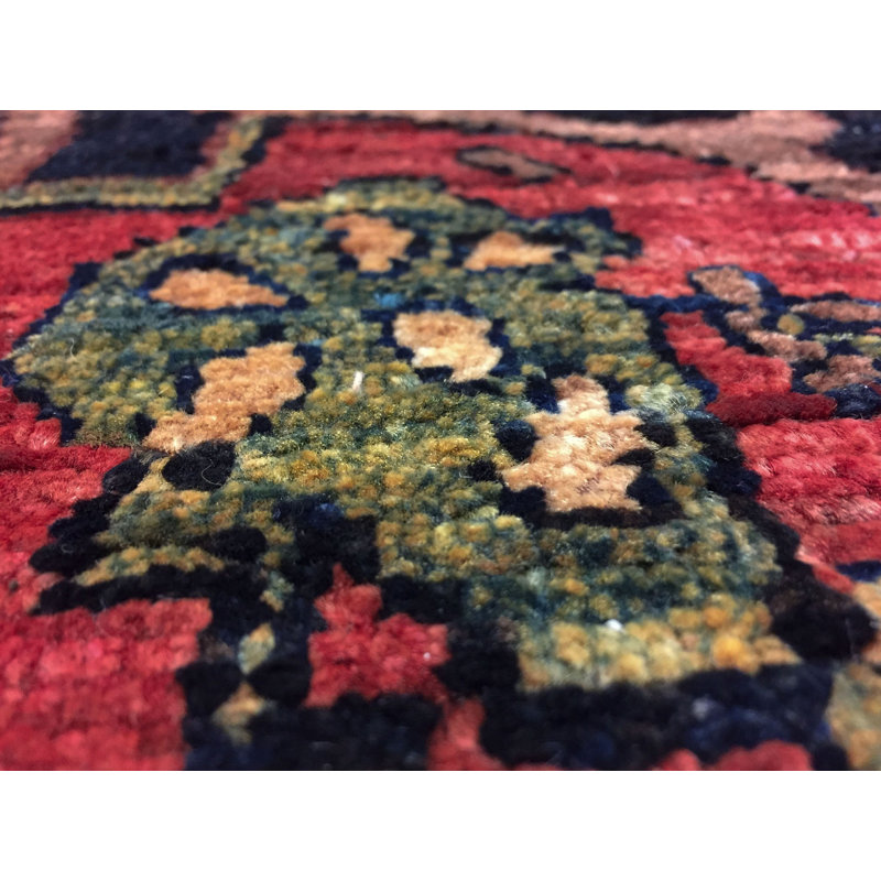 Tapis de la zone en laine 10 pi x 14 pi one-of-kind à la main noué la Romona
