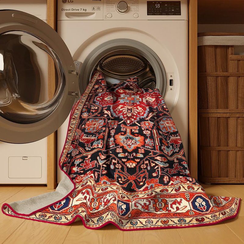Tapis traditionnel 100% lavable à la machine, Rectangle 2 pi x 3 pi