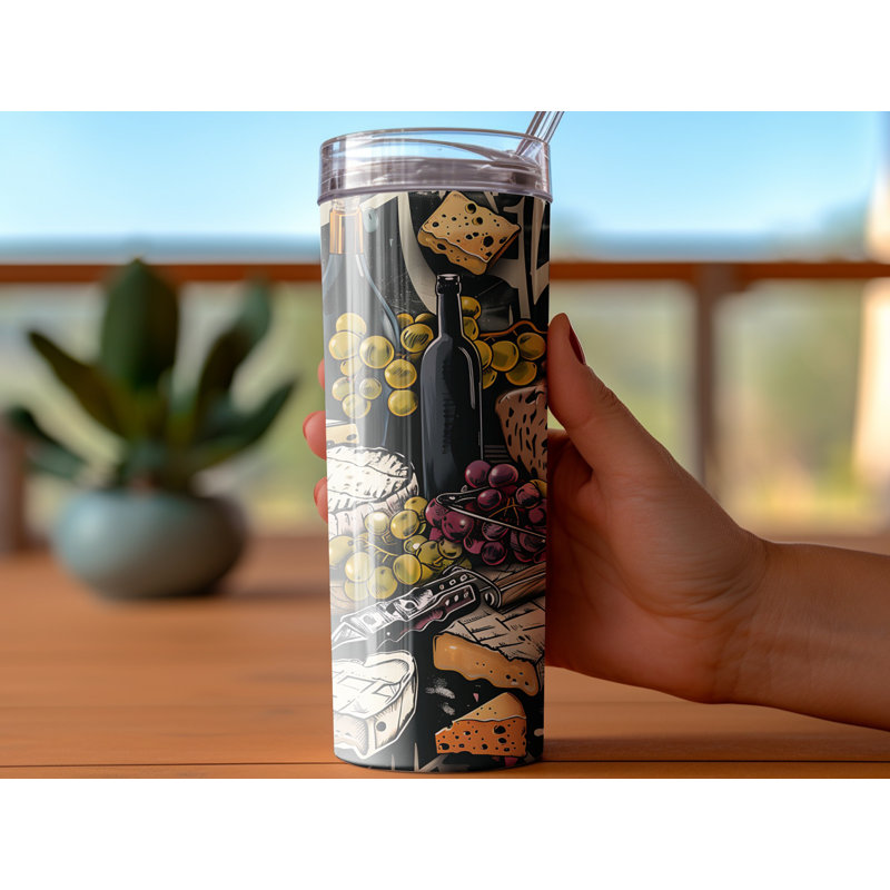 Choose Handmade Tumblers 591ml Vacuum Insulated Stainless Steel (18/8) Travel Tumbler with Straw