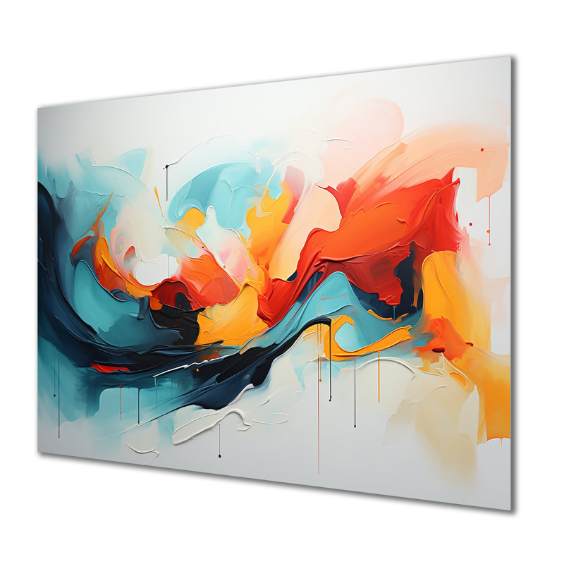 «Colorful Abstract Expression II», art mural abstrait en métal MT134528, H 12 po x l 20 po x P 1 po