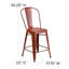 Commercial Grade Distressed Metal Indoor-Outdoor Counter Height Stool with Back-331454668-331454707