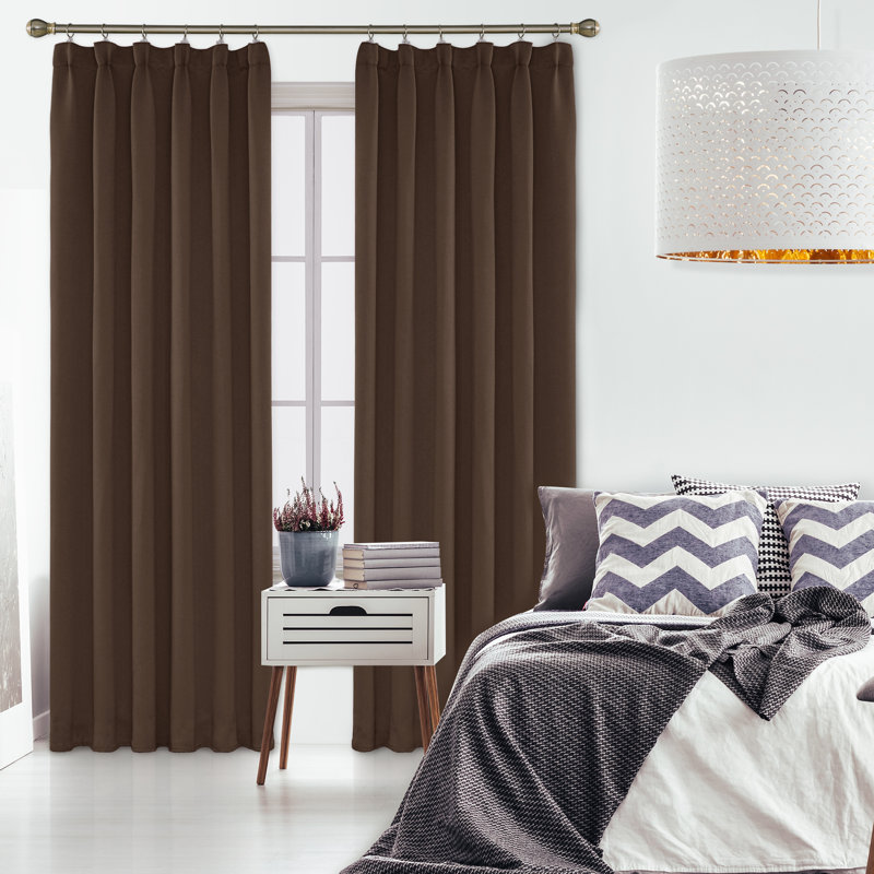 Fari Blackout Curtain Pair, 229cm W x 229cm D, Light Grey