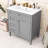 Contemporary Freestanding Single Bathroom Vanity Cabinet with Ceramic Sink and Ample Storage-134419452