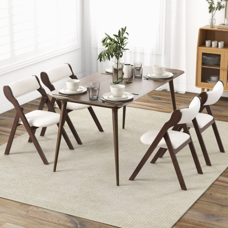 Set of 2 Folding Chairs with Comfy Padded Backrest and Seat