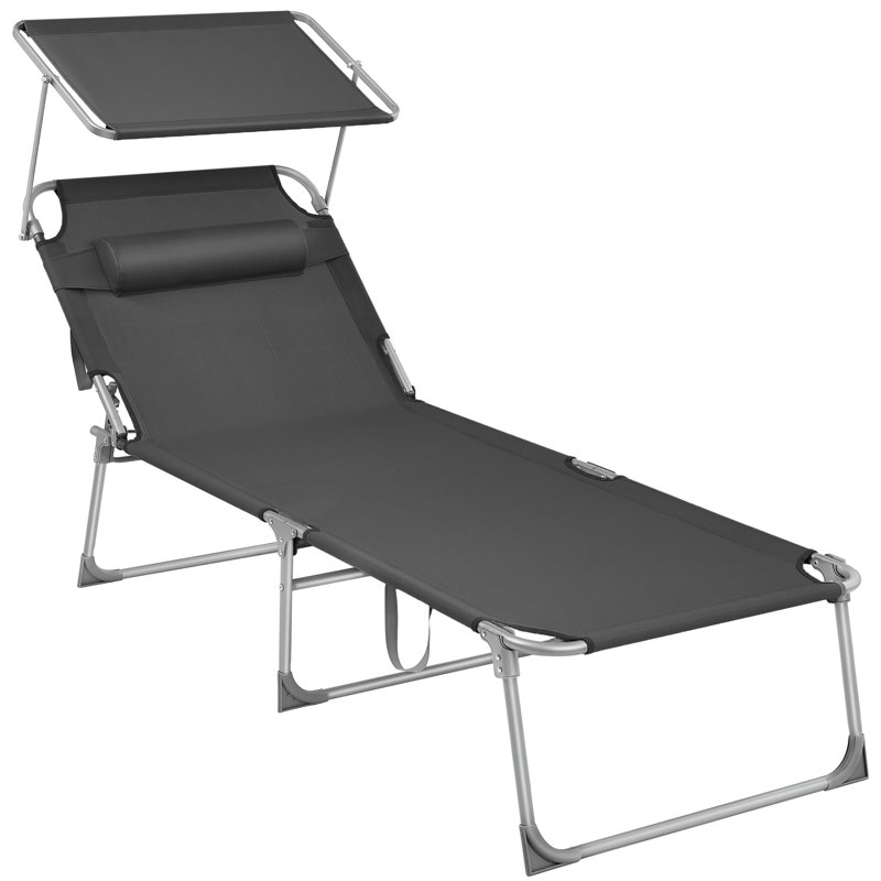Guila 200cm Long Single Chaise, Dark Grey