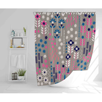 Flick Polyester Shower Curtain