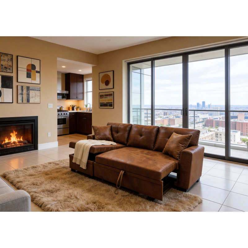 Sleeper Sofa, Sectional with Pull-Out Bed