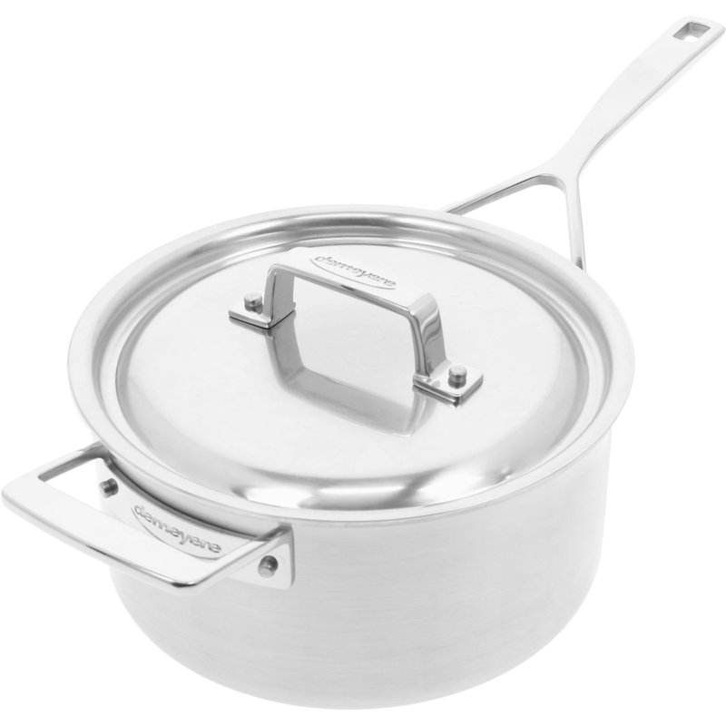 Demeyere Essential 5 5-Ply 4-Qt Stainless Steel Saucepan with Lid