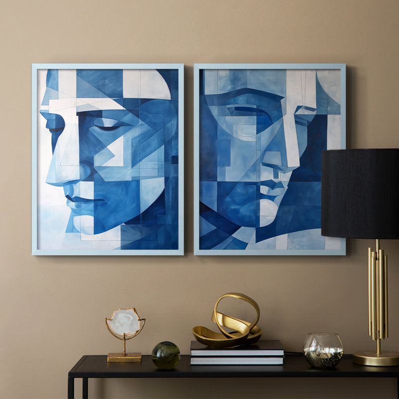 Série ABSTRACT Lxxxxi - reproduction encadrée de qualité supérieure - prête à être accrochée - aucun clou requis - aucun clou requis