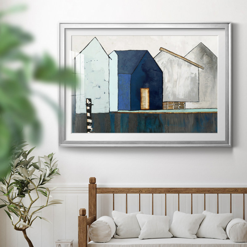 «Empty Village», reproduction sur toile encadrée, H 26,5 po x l 36,5 po x P 1,5 po, Encadrement argenté
