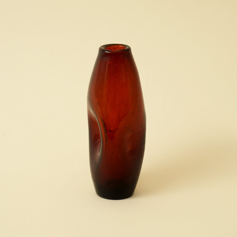 Glass Table Vase, Brown