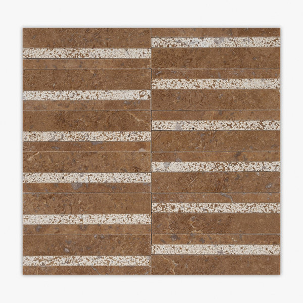 Noce Honed Warsaw Travertine Mosaic