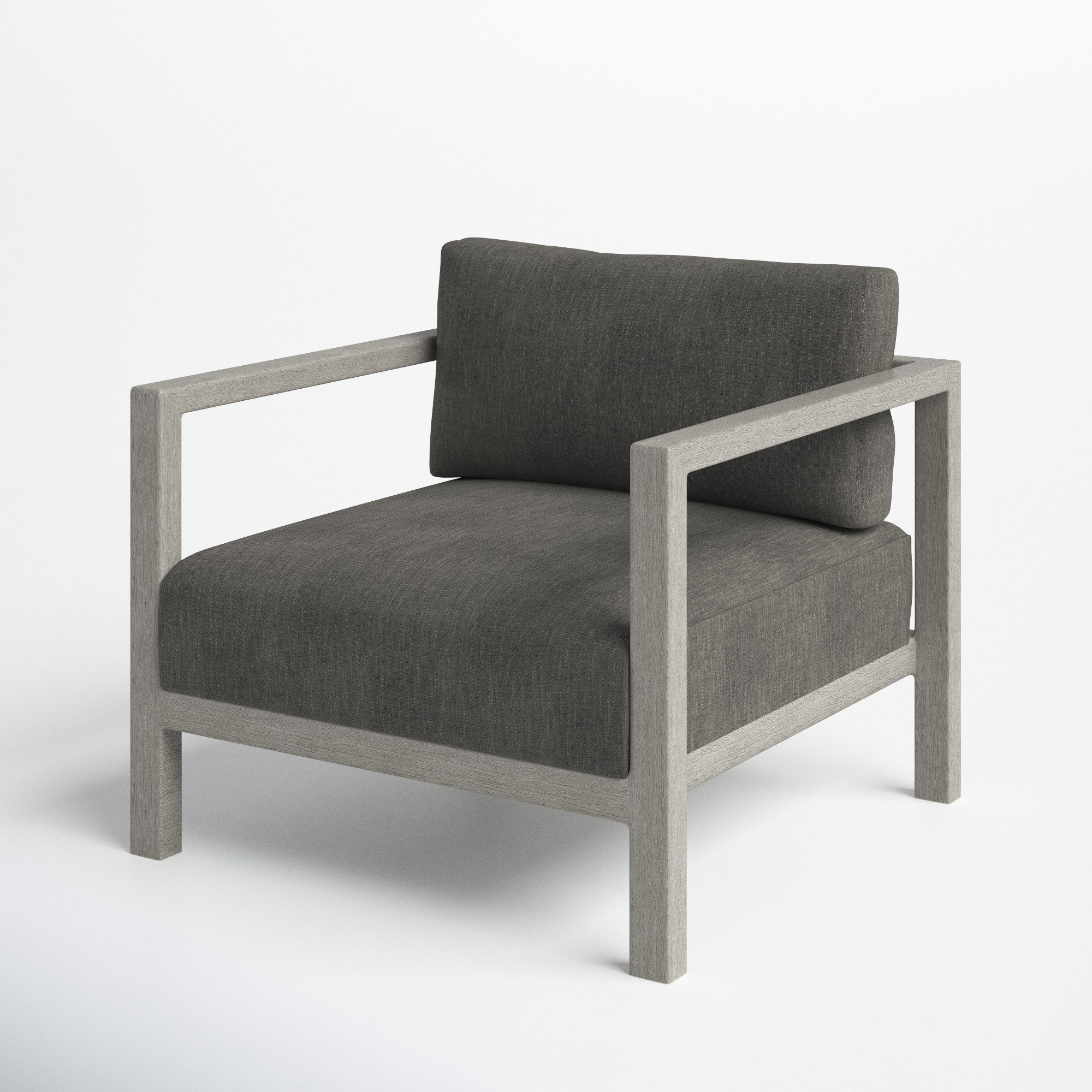 Rosita Teak Outdoor Lounge Chair, Gray, Weathered Gray