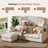 Aarden 110'' Modular Cloud Sectional Sofa 3-Seat with A Storage Ottoman