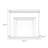 Beige Manufactured Wood Electric Fireplace