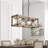 Gatlin 4 - Light Kitchen island linearPendant with Wood Accents-1430701867-1430701864
