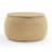 Round Storage Ottoman, 2 In 1 Function, Work As End Table And Ottoman,(25.5"X25.5"X14.5")-1250162682