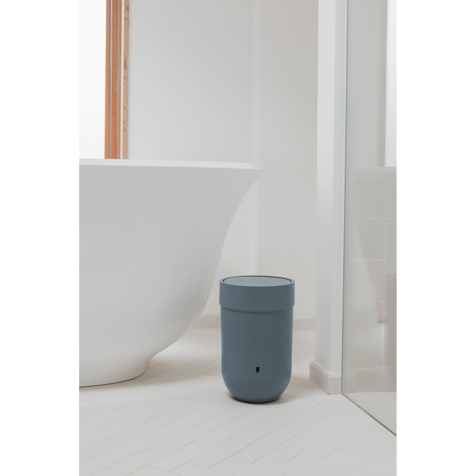 Touch 2gal Swing Top Trash Can, Slate Blue