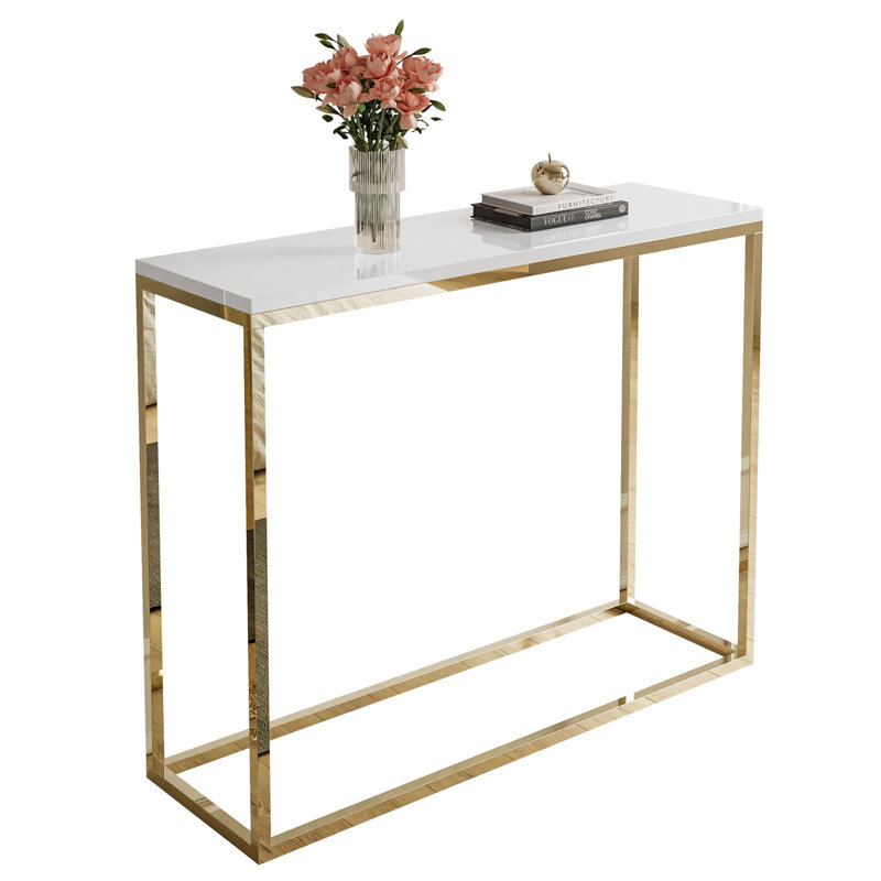 Console Nanafalia, 78cm H x 100cm W x 30cm D, High-Gloss White