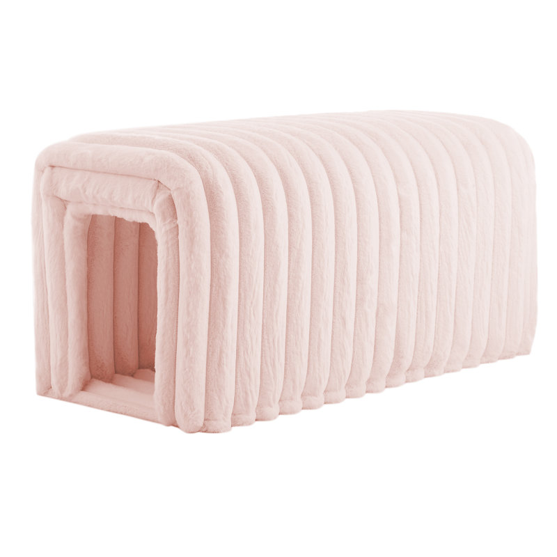 Ottoman Bench Storage Foot Rest For Couch – Corduroy Cat Nest With Hidden Storage, Perfect For Living Room, Entryway, And Bedroom 