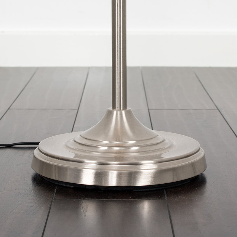Axelrod 129cm Traditional Floor Lamp, Brushed Chrome