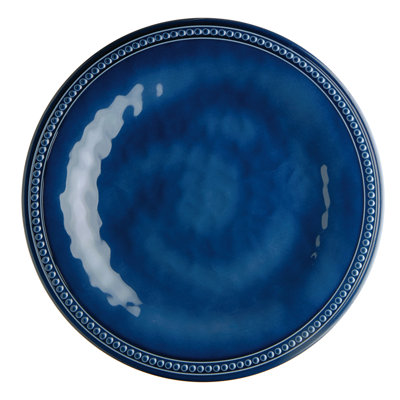 6 Piece Melamine Dessert Plate Set - Blue