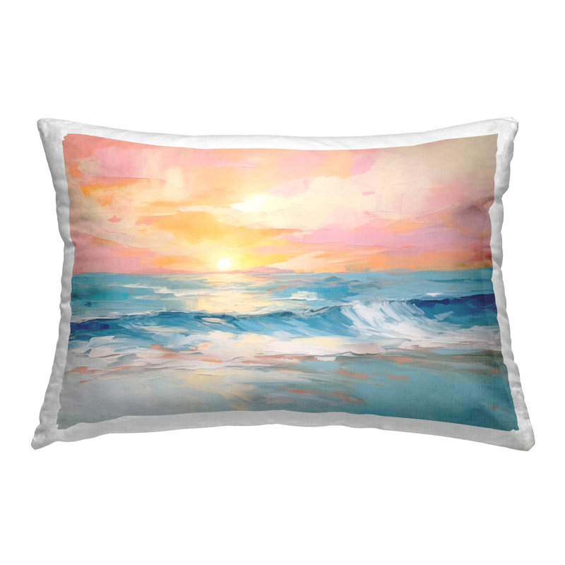Coussin décoratif Beach Waves Bright Sunset