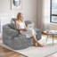 Chaise longue rembourrée incurvée sans siège requise