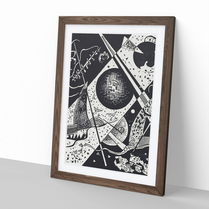 Small Worlds VI by Wassily Kandinsky - Single Picture Frame Print on Wood, Walnut Framed, 36cm H x 27cm W x 2cm D