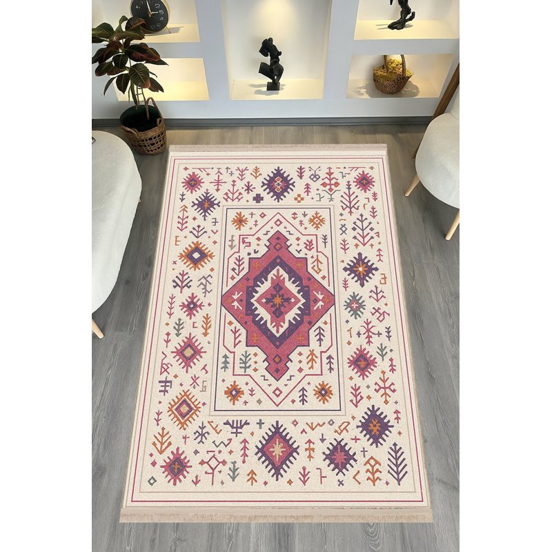 Tapis tissé à la crème Mosso, 4'7" x 6'7"