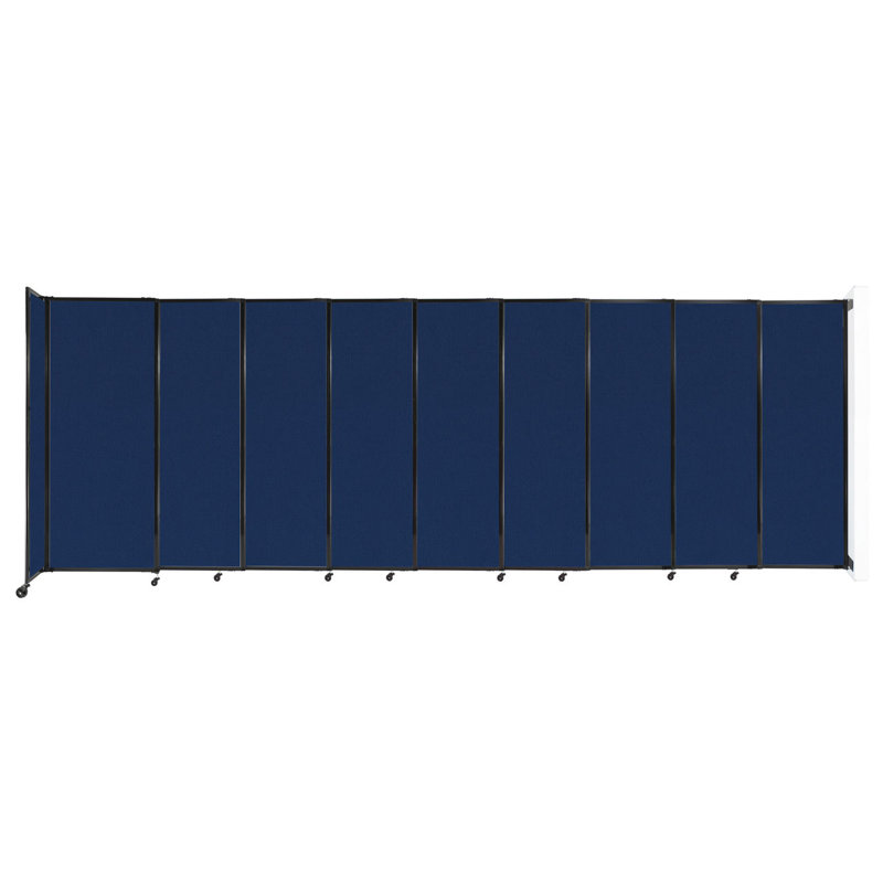 Cloison coulissante 5 pi, Bleu marine, 82" H  x 86" W x 33" D